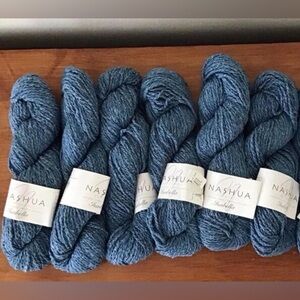 Lot of 6/ Nashua Handknits ISABELLA Soft Wool Silk Blend Yarn - Moonstone #1272